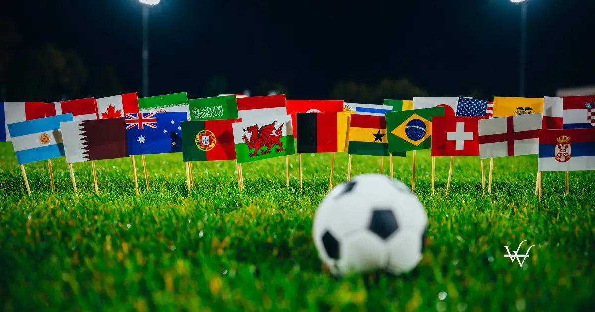 doha qatar all nations flag of fifa football world cup 2022 in qatar