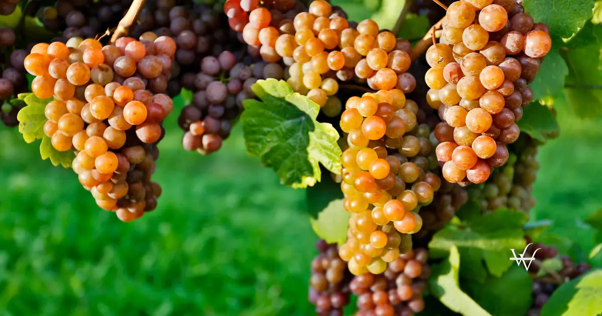 organic ripe pinot gris grapes