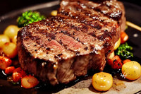 Grilled ribeye steak