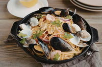 Seafood pasta dish